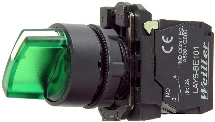 Ø22mm 1-0-2 Kalıcı Ledli Mandal Buton 240VAC
