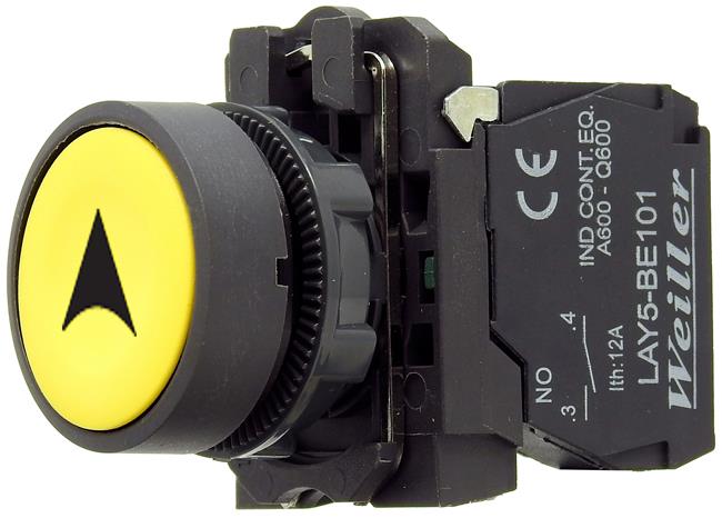 Ø22mm. Plastik İşaretli Yaylı Start Butonu