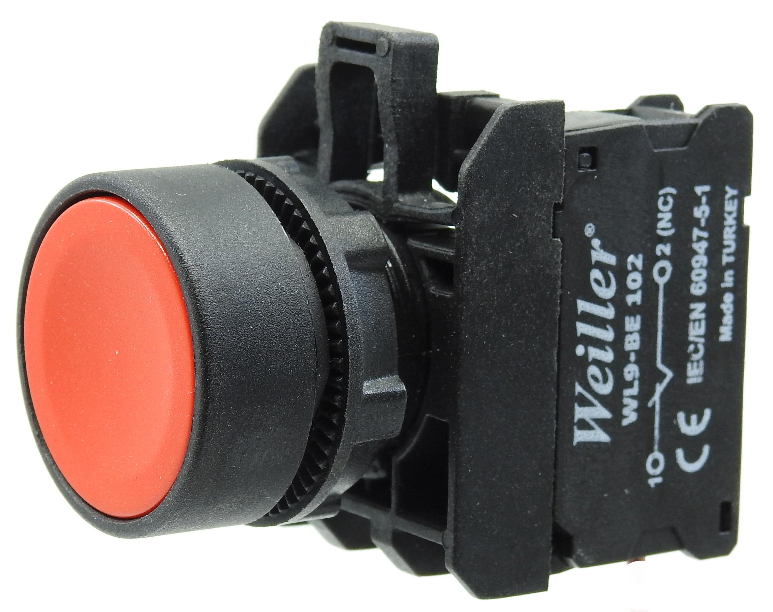 Ø22mm. Plastik Yaylı Stop Butonu