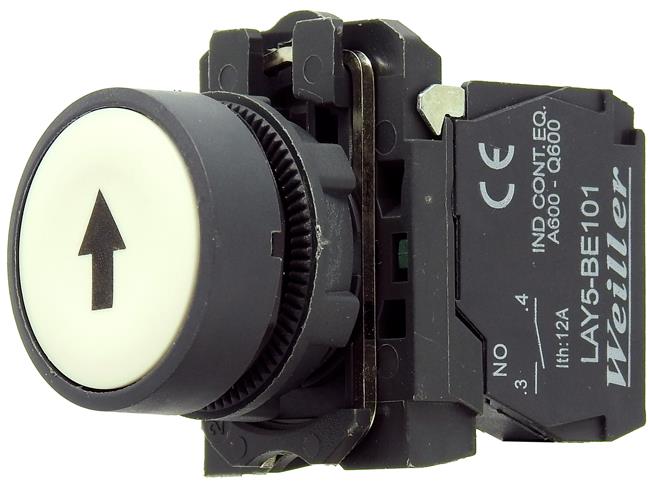 Ø22mm. Plastik İşaretli Yaylı Start Butonu