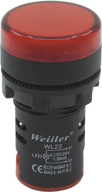 Ø22mm. Ledli Plastik Yuvarlak Sinyal Lambası