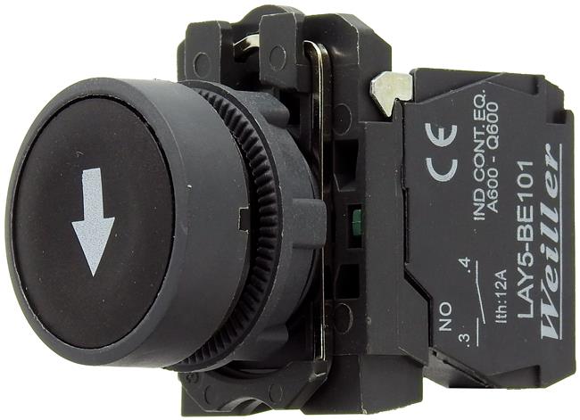 Ø22mm. Plastik İşaretli Yaylı Start Butonu