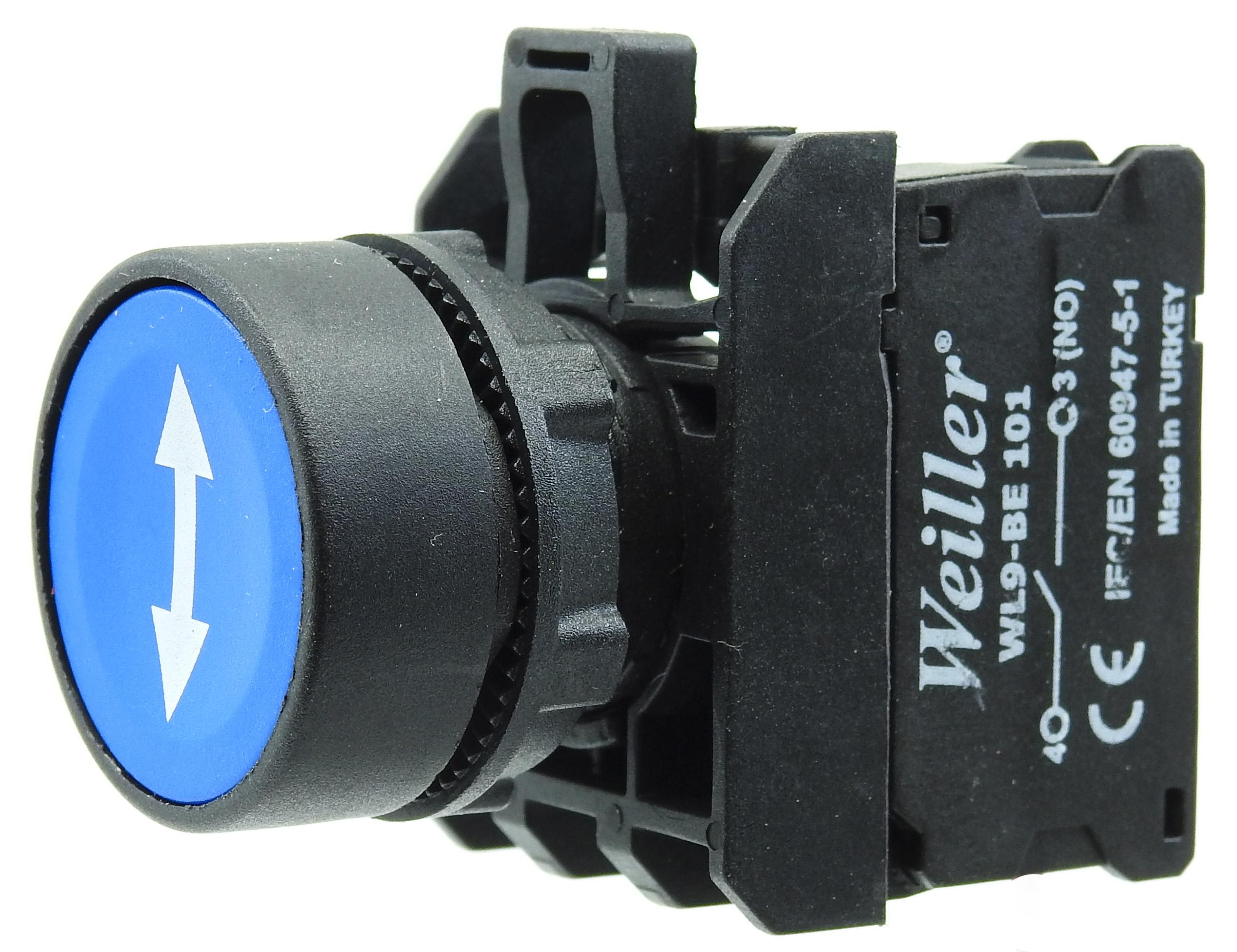 Ø22mm. Plastik İşaretli Yaylı Start Butonu