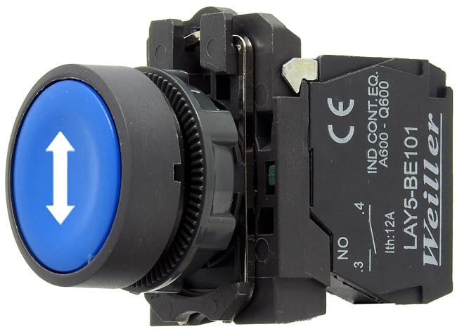 Ø22mm. Plastik İşaretli Yaylı Start Butonu