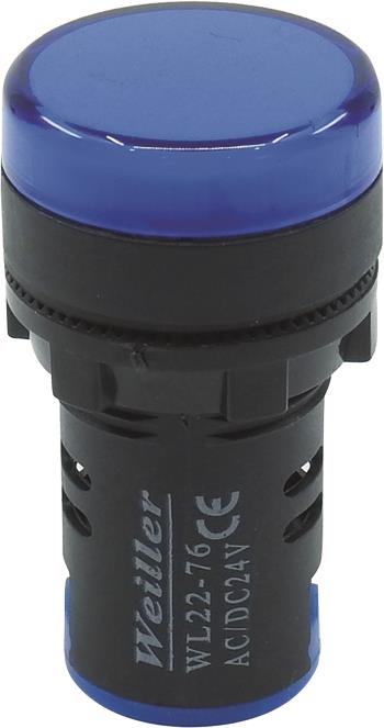 Ø22mm. Ledli Plastik Yuvarlak Sinyal Lambası