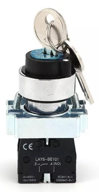 Ø22mm Metal ( 0-1 ) Kayıcı (Yaylı) Anahtarlı Buton