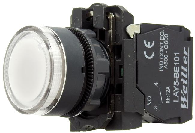 Ø22mm Plastik Ledli Yaylı Start Buton 110-240VAC