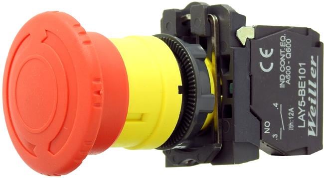 Ø22mm Plastik Mantar Acil Stop Buton 