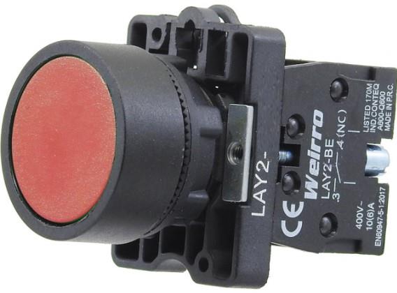 Ø22mm Plastik Yaylı Stop Buton