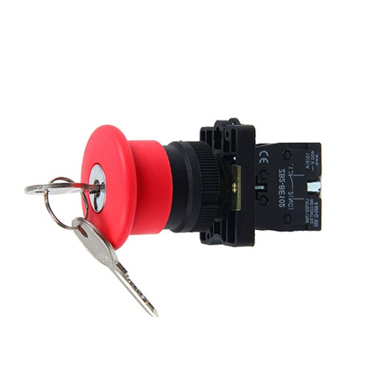 Ø40mm Plastik Kafa Anahtarlı Acil Stop (EMERGENCY) Butonu