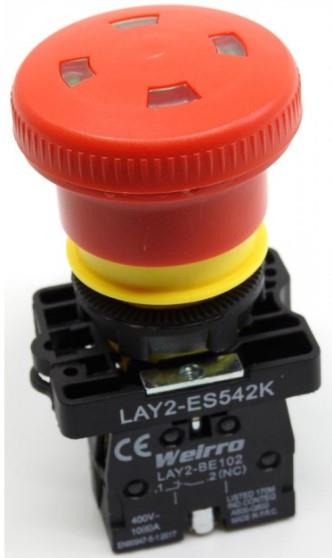 Ø40mm Plastik Kafa Pencereli Acil Stop (EMERGENCY) Butonu