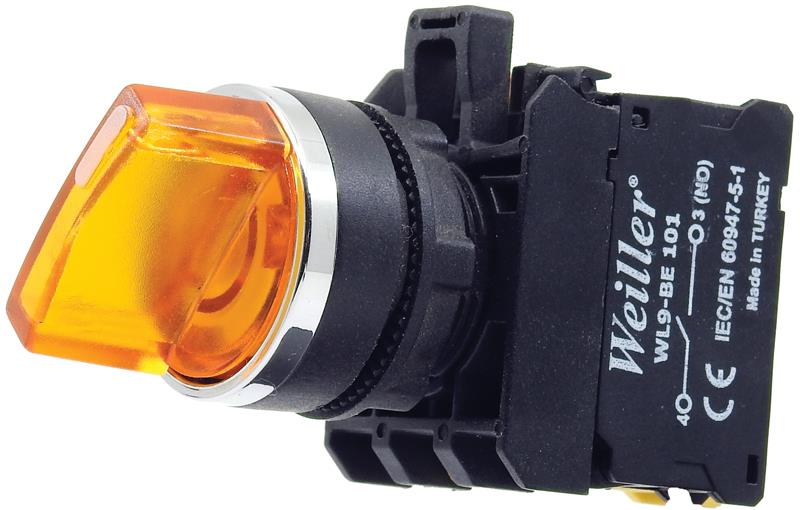 1-0-2 Metal Kaplamalı Ledli Kalıcı Mandal Buton 110-240VAC