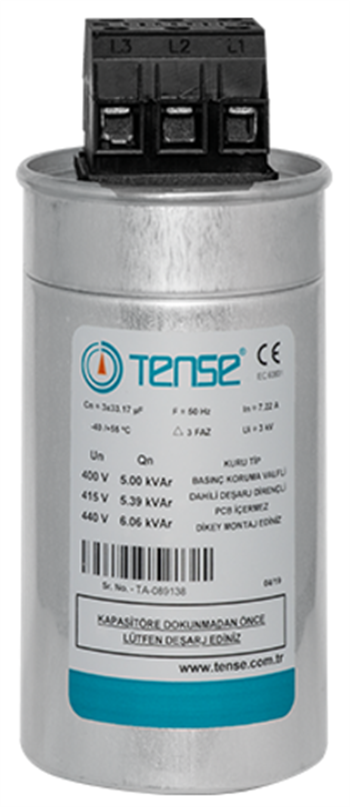 1.5 kvar/400V Trifaze kondansatör