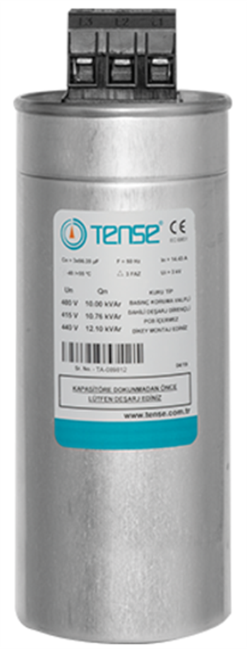 12.5 kvar/400V Trifaze kondansatör