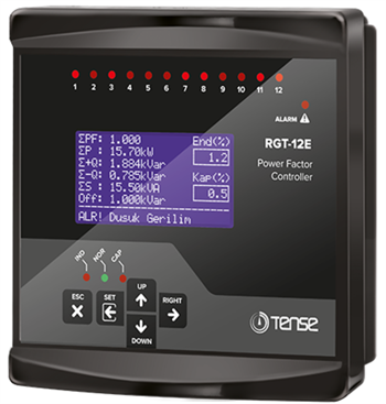12 Kad. 3 Faz Reaktif Güç Kontrol Rölesi,Jeneratör Kompanzasyon 