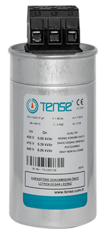 2.5 kvar/400V Trifaze kondansatör