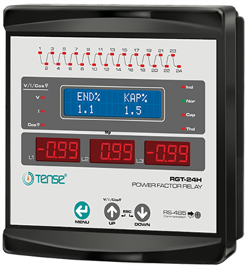 24. Kad.3 Faz ve Haberleşmeli Reaktif Güç Kontrol Rölesi