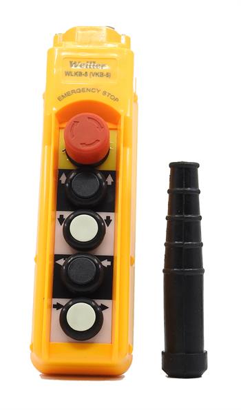 4 YÖNLÜ + ACİL STOPLU TEK HIZLI MEKANİK KİLİTLİ VİNÇ CALASKAR KUMANDASI