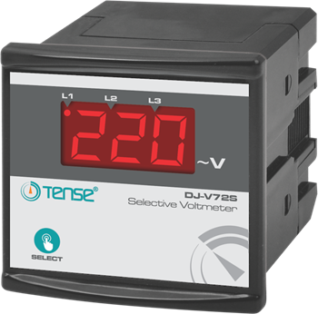 Dijital Seçmeli Voltmetre 72x72mm (1-500V AC)