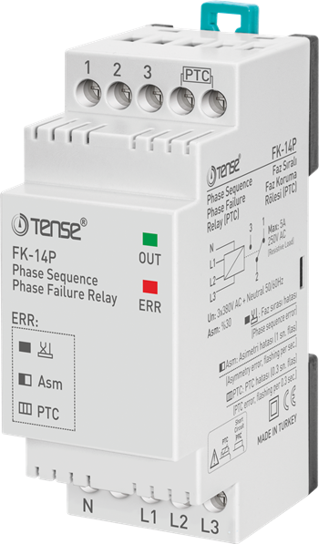 Faz sıralı PTC'li Faz Koruma Rölesi (%30 Asimetri)
