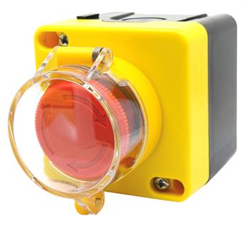 PLASTİK KUTULU MÜHÜRLÜ TİP KORUMALI EMERGENCY STOP BUTONU 1NC