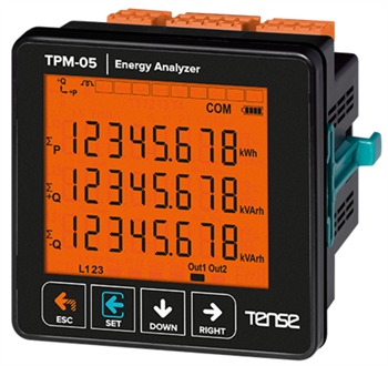 Şebeke Analizörleri (2-55.Harmonik Ölç,RS-485 Hab,2 Röle çıkış,1 Dij. İnput,Custom LCD)