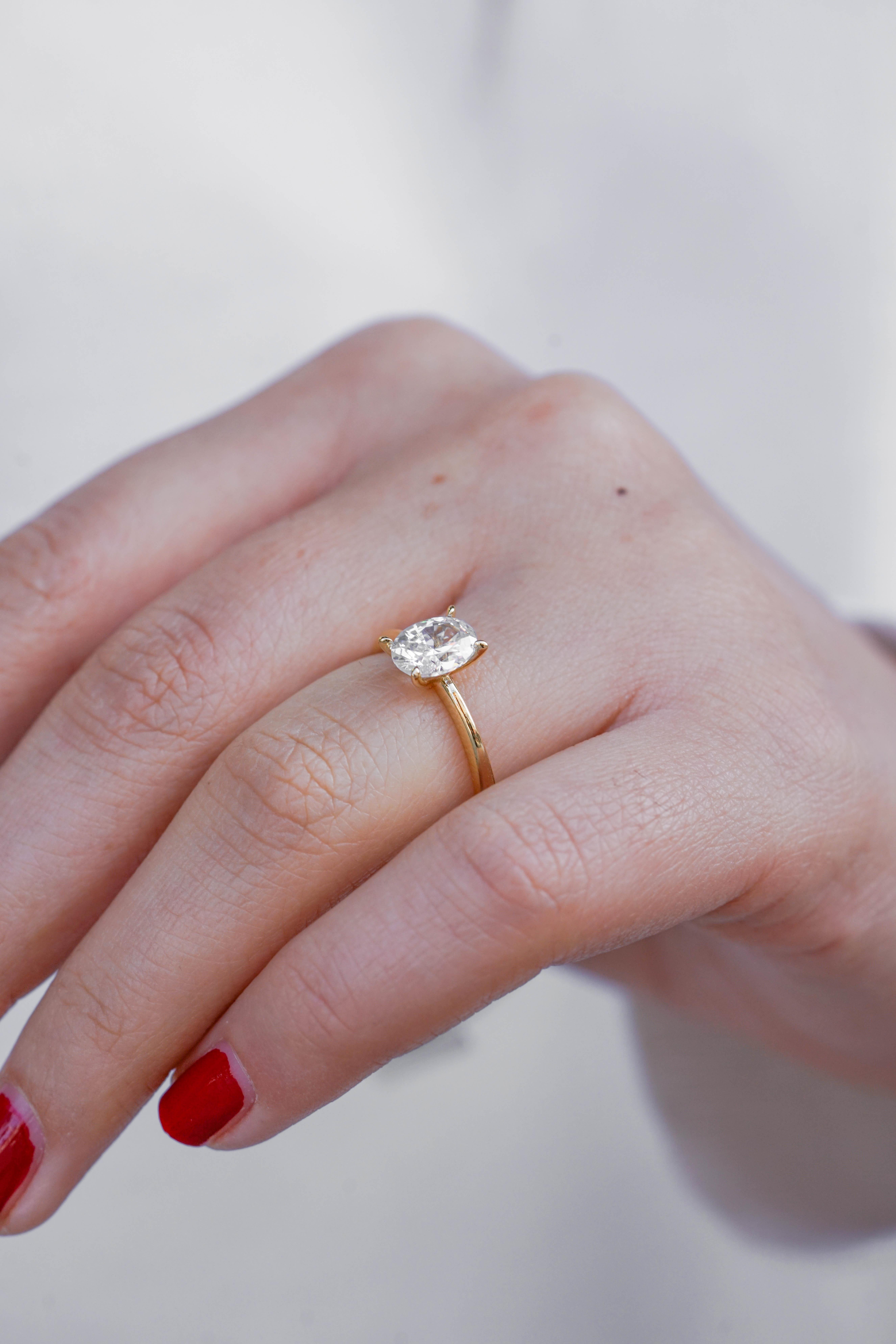 Oval Tektaş Yüzük (M)