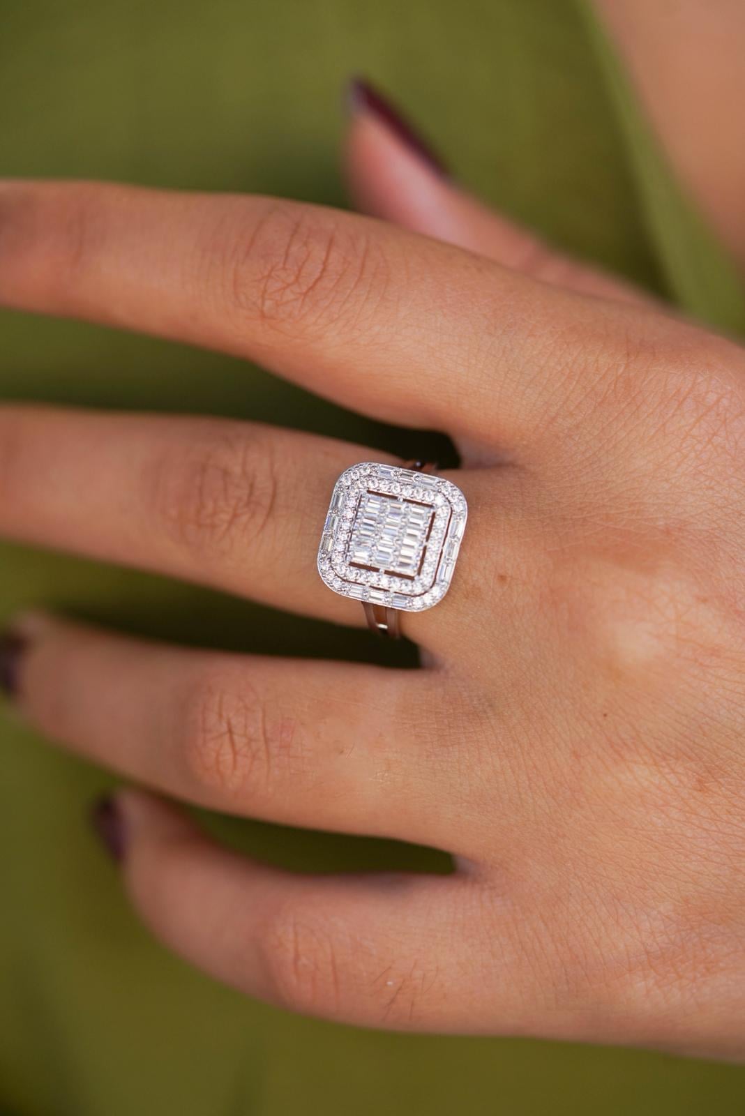 Kare Kesim Baget Yüzük