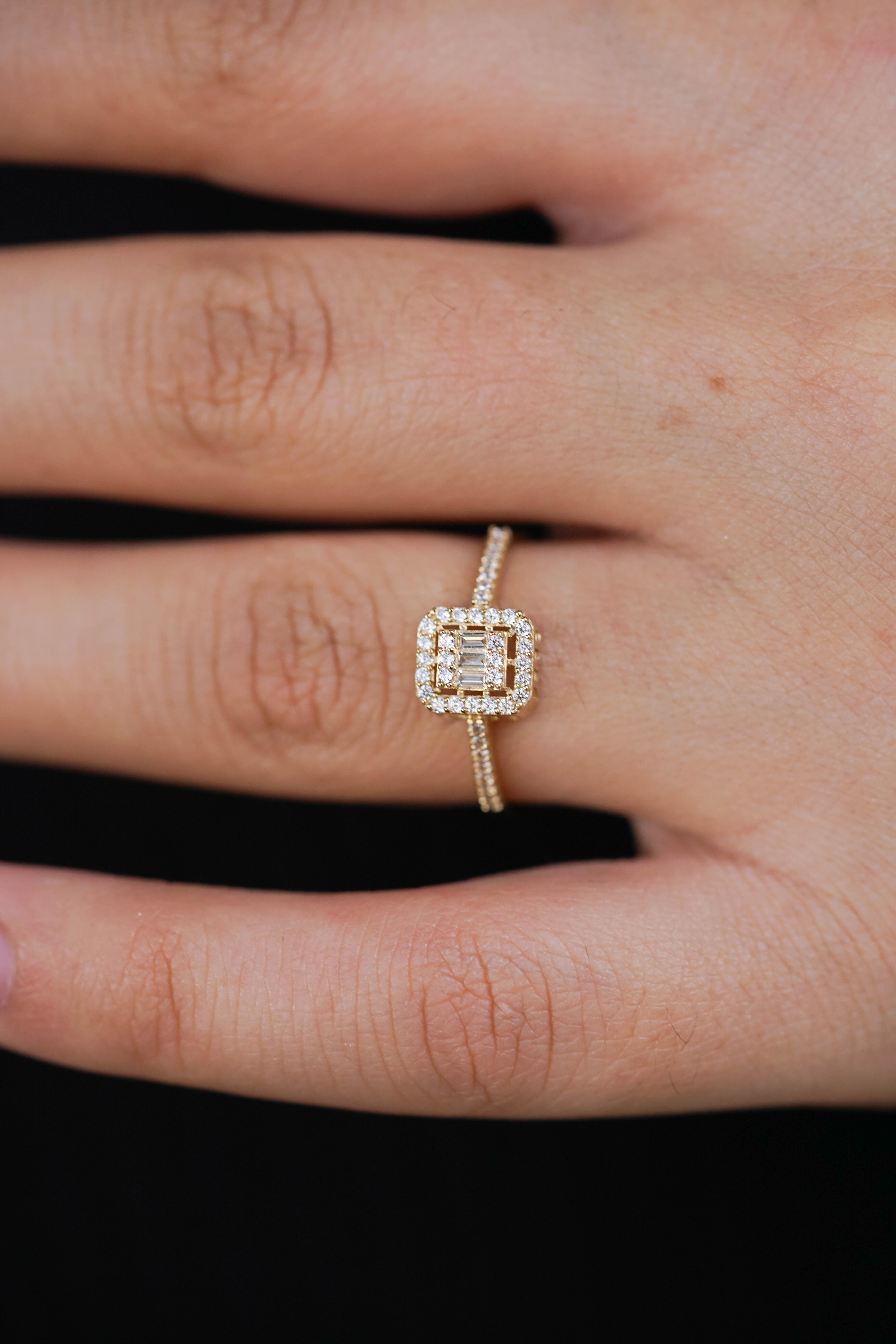 Taşlı Baget Yüzük