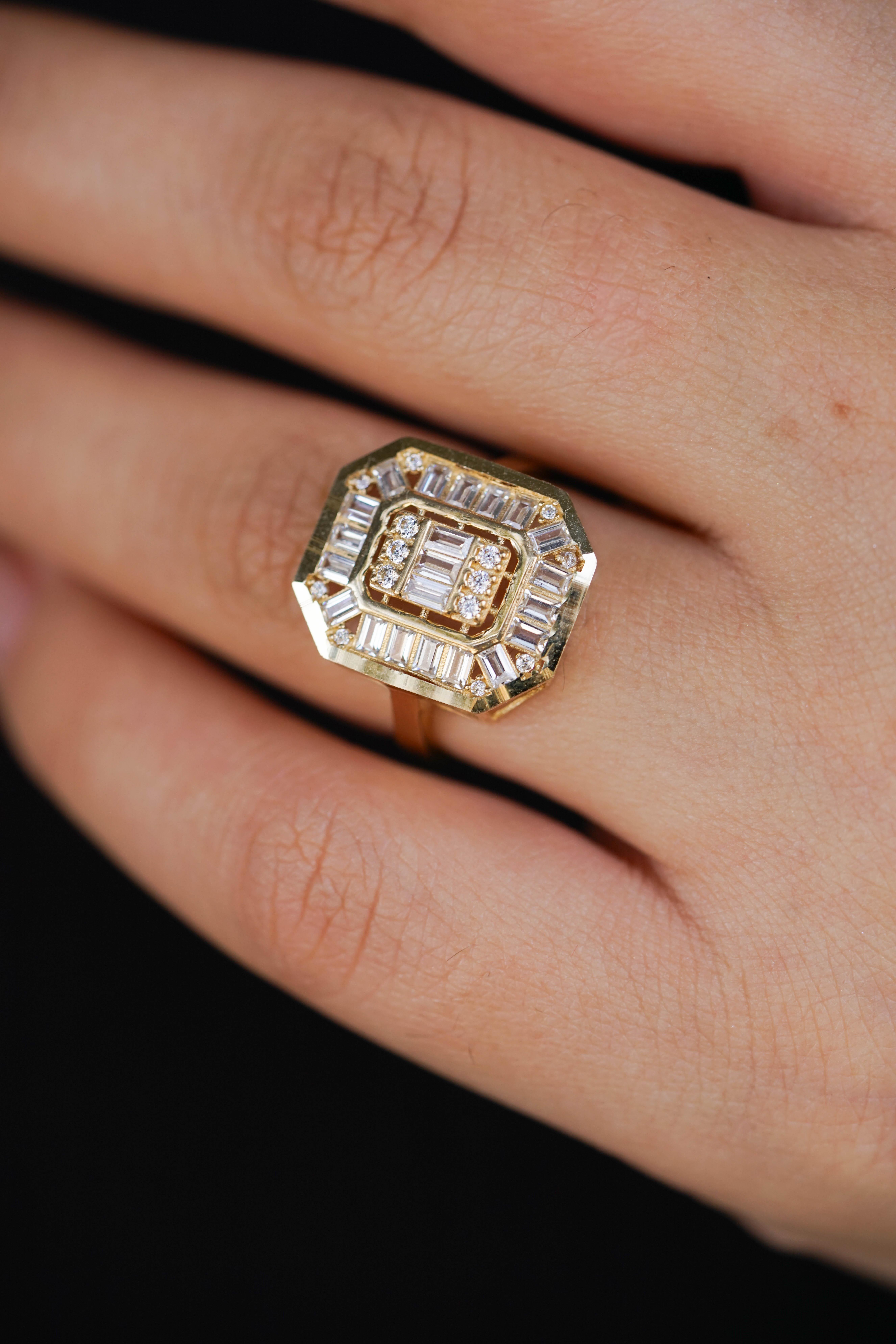 Taşlı Baget Yüzük