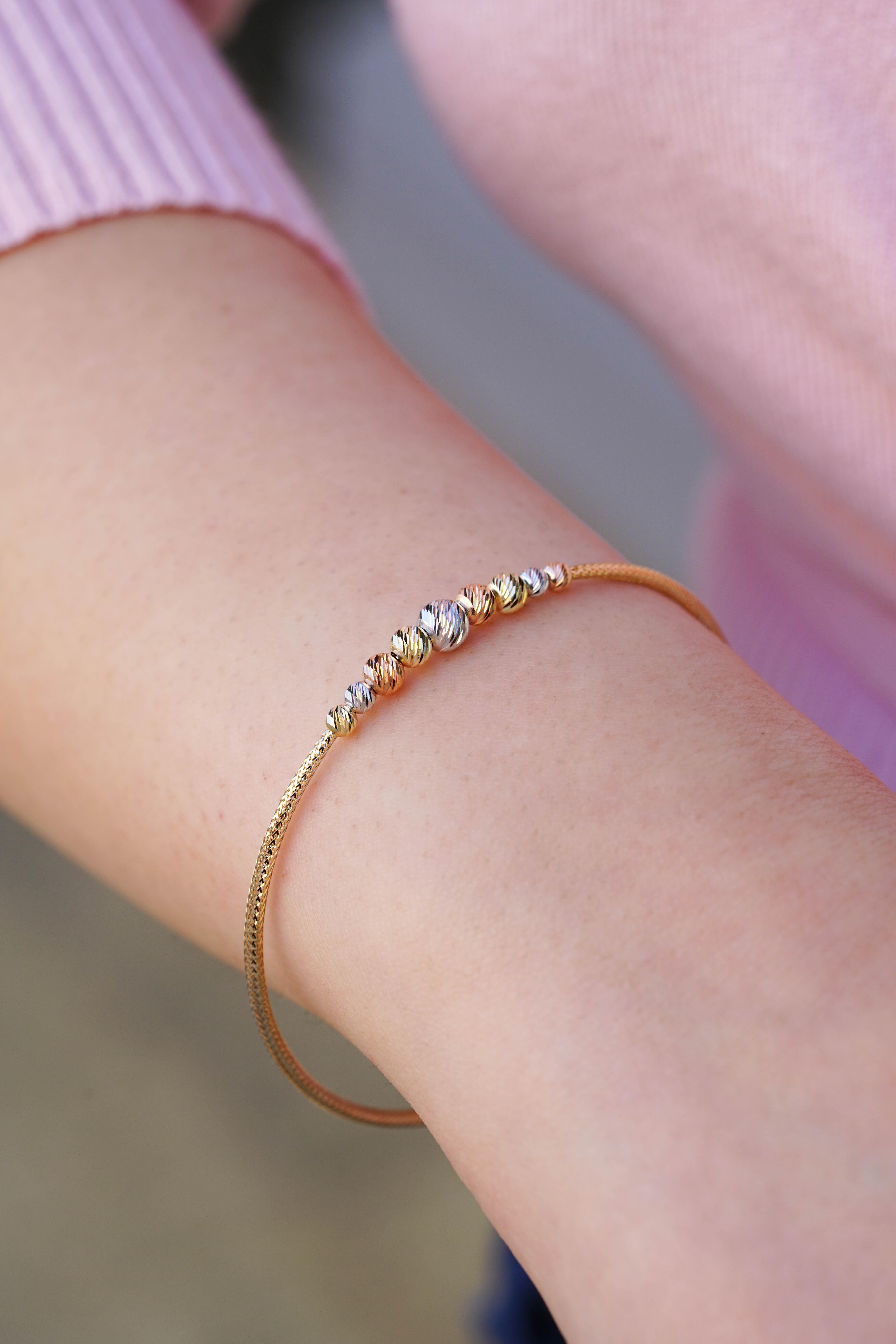 Üç Renk Dorikalı Elastik Bileklik