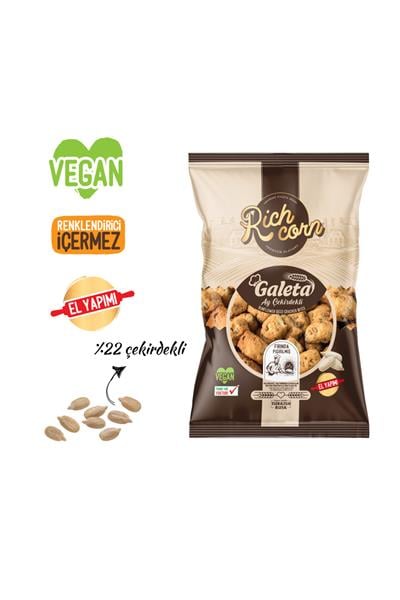 RICHCORN AYÇEKİRDEKLİ GALETA 200G 12 ADET