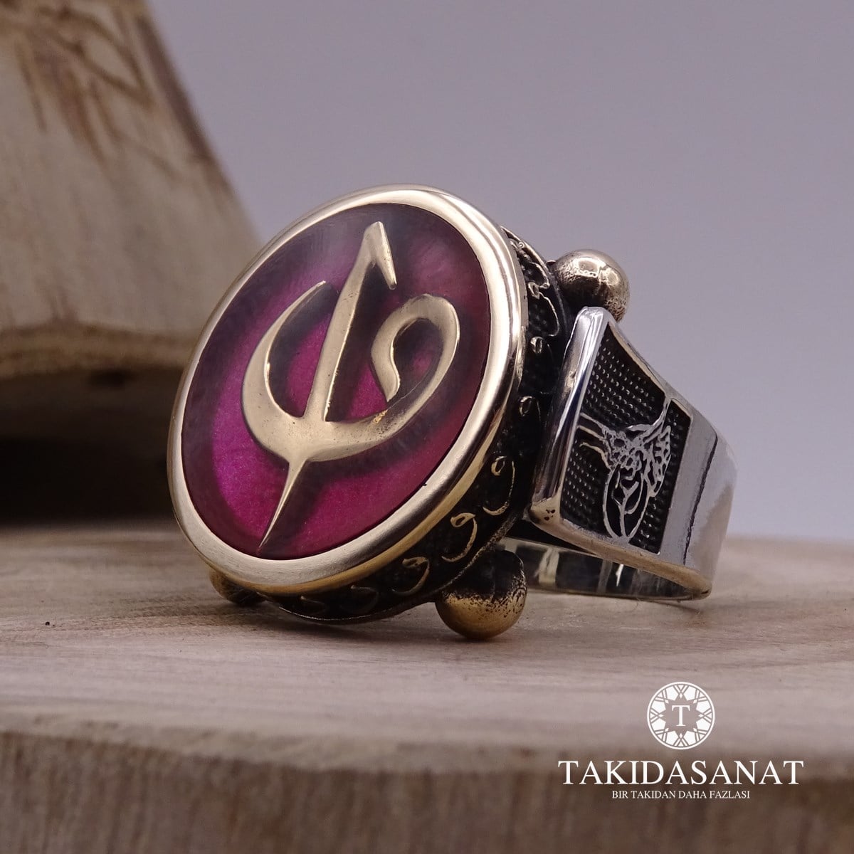 Elif Vav Yazılı Gümüş Yüzük