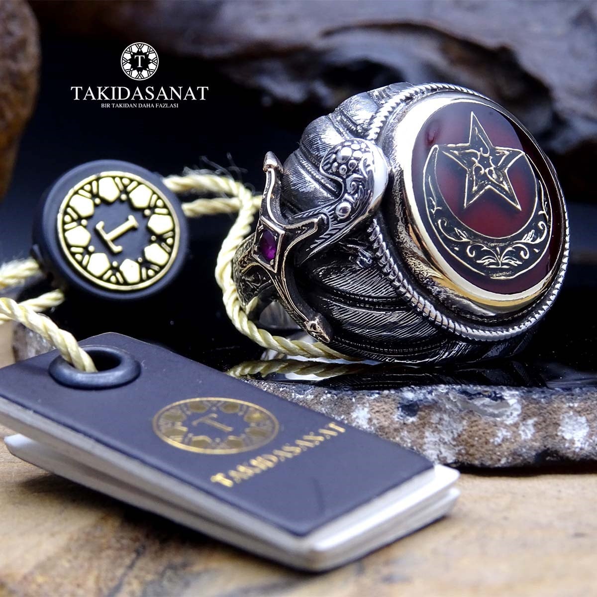 Ay Yıldız FSM Han Modeli Tasarım Gümüş Yüzük