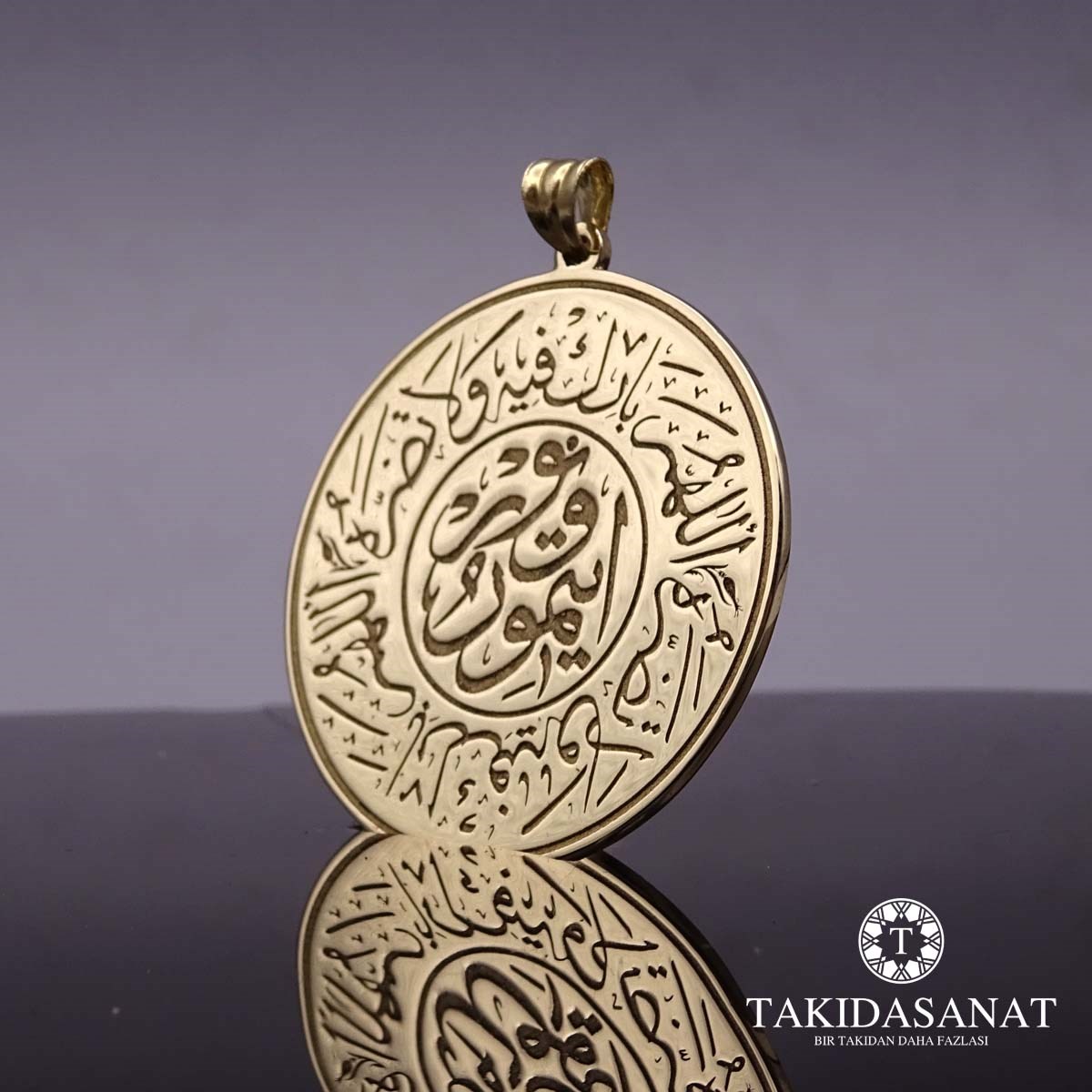 Özel Yapım 3 cm Çift Taraflı Sarı Altın Madalyon