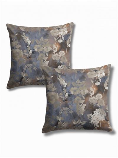 Baskılı 2'li Set Süet Kumaş Kırlent Kılıfı Çiçek