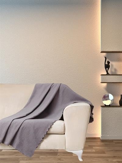 Enoteks  Antrasit Şönil Çift Taraflı Çekyat Koltuk Örtüsü Şalı 175 x 215 cm