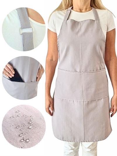 Mutfak Önlüğü Su Geçirmez Şef Önlüğü 2 Geniş Cepli Barista Önlüğü