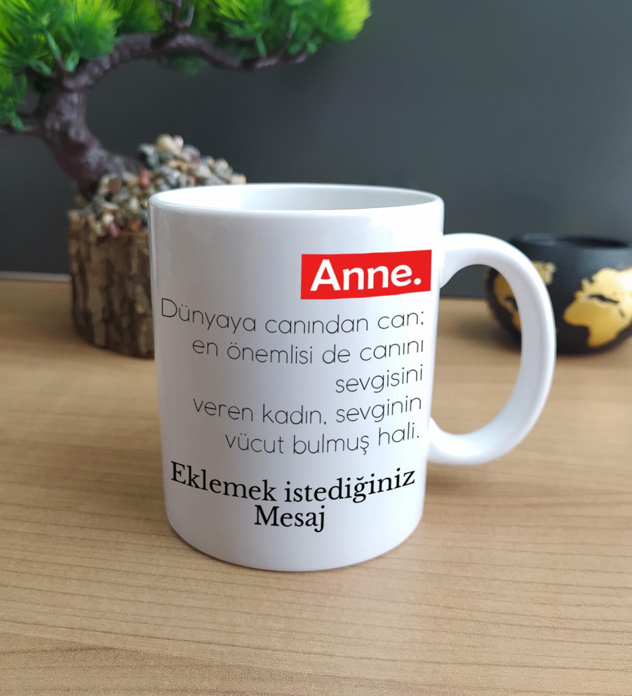 Anneler Gününe Özel Mesajlı Anne Anlam Kupa