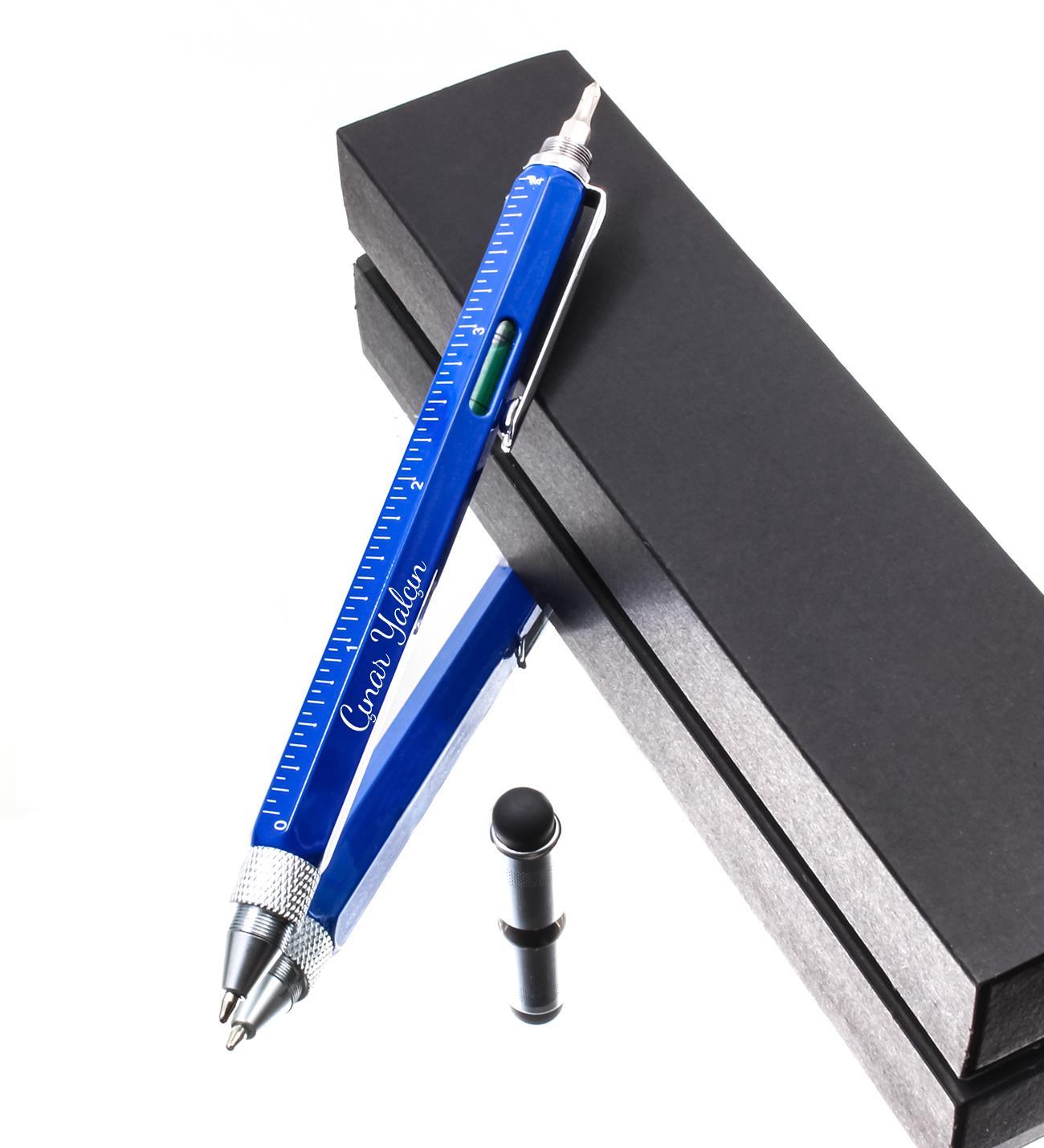 Kişiye Özel Çok Fonksiyonlu Dokunmatik Mavi Mimar Kalemi
