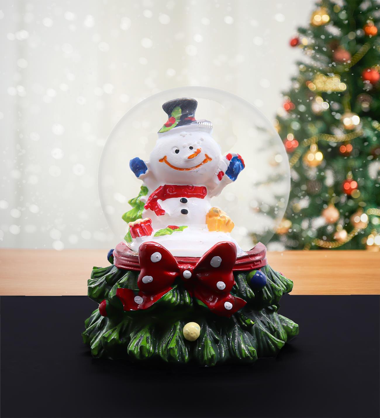 Yılbaşına Özel Kardan Adam Figürlü Mini Kar Küresi