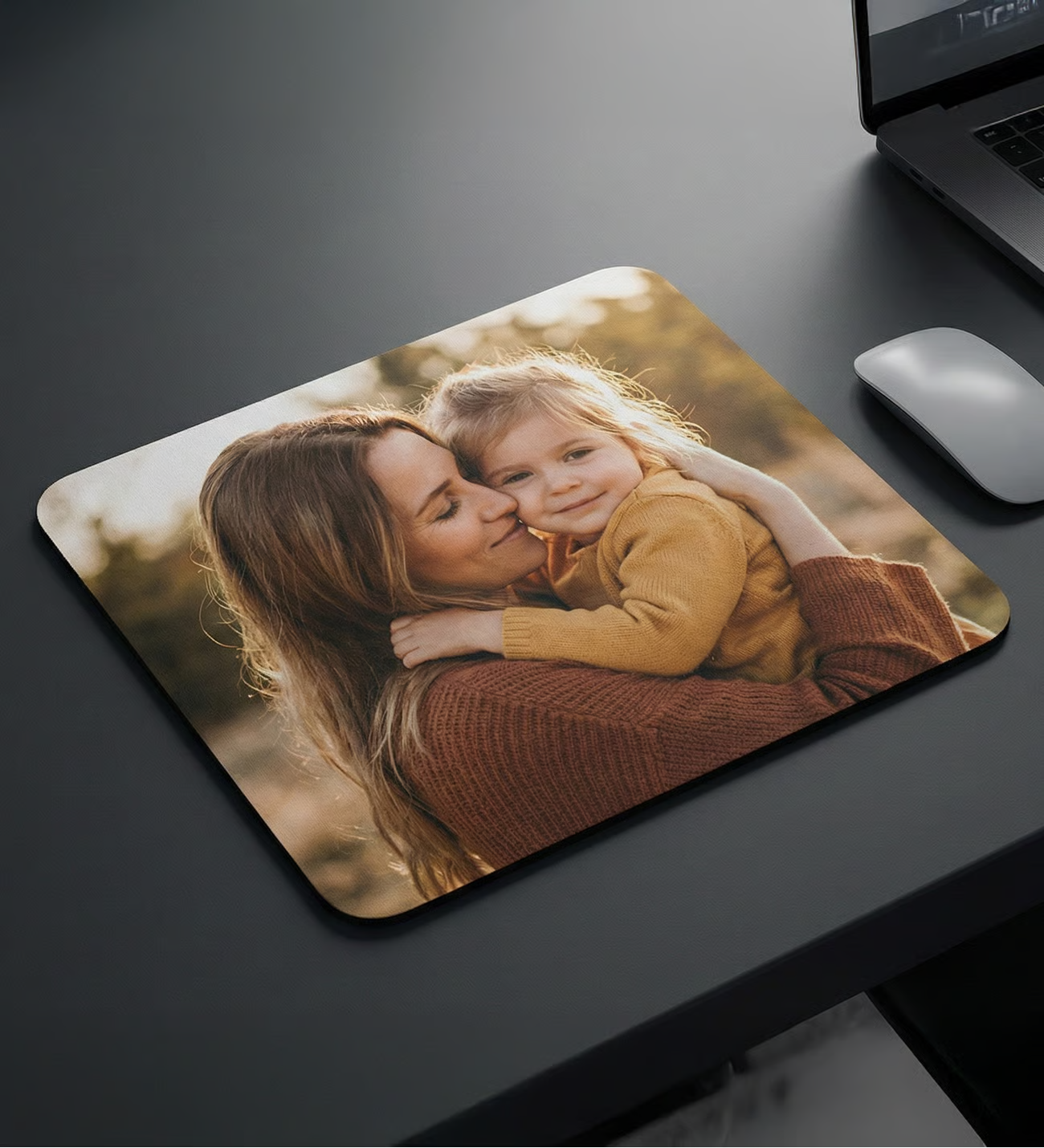Kendin Tasarla Kişiye Özel Fotoğraf Baskılı Mouse Pad Kaydırmaz Taban 23x19cm - Ofis Hediyesi
