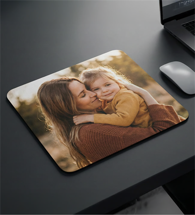 Kendin Tasarla Kişiye Özel Fotoğraf Baskılı Mouse Pad Kaydırmaz Taban 23x19cm - Ofis Hediyesi