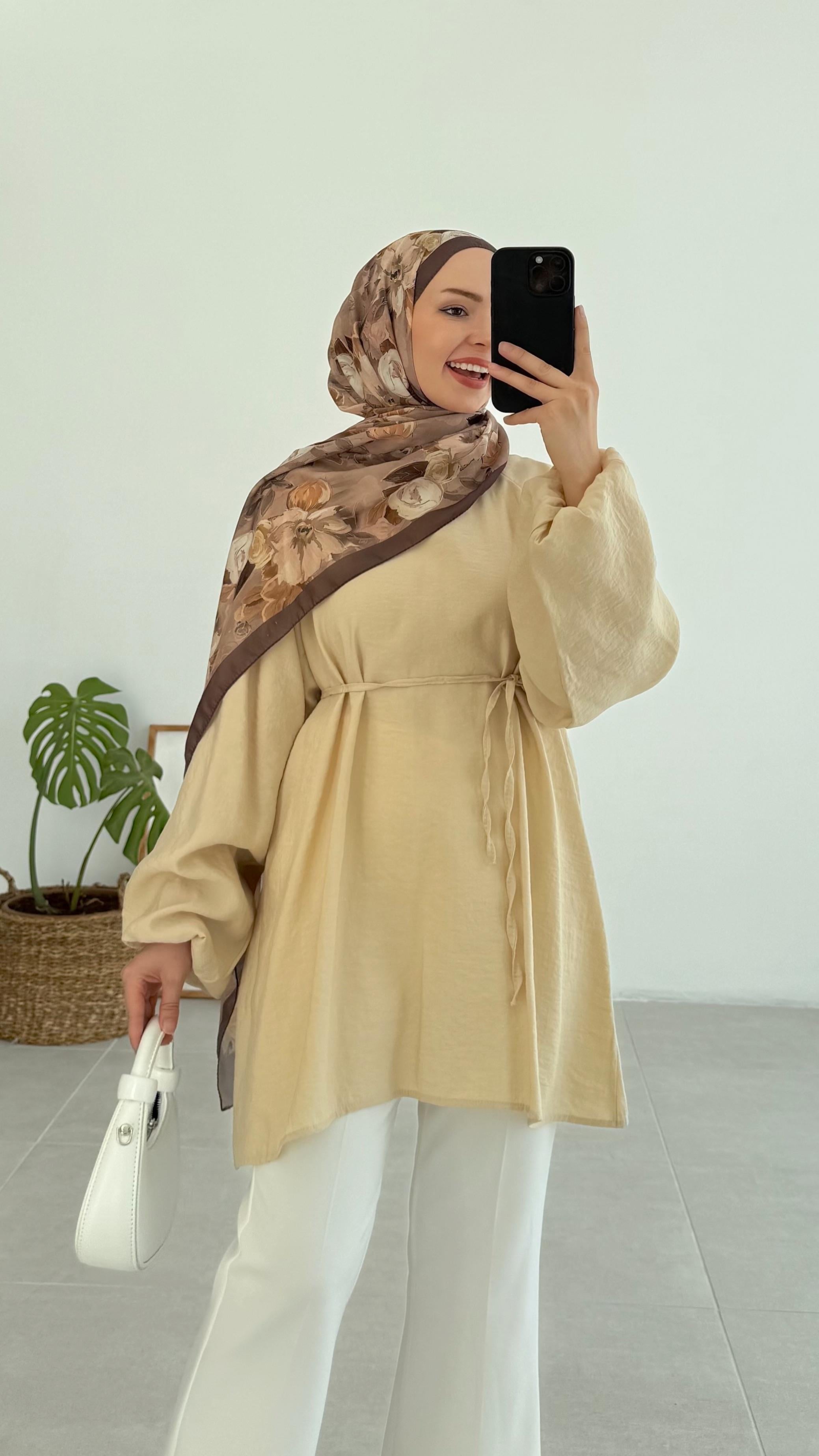 Aarly Balon Kol Vizon Tunik