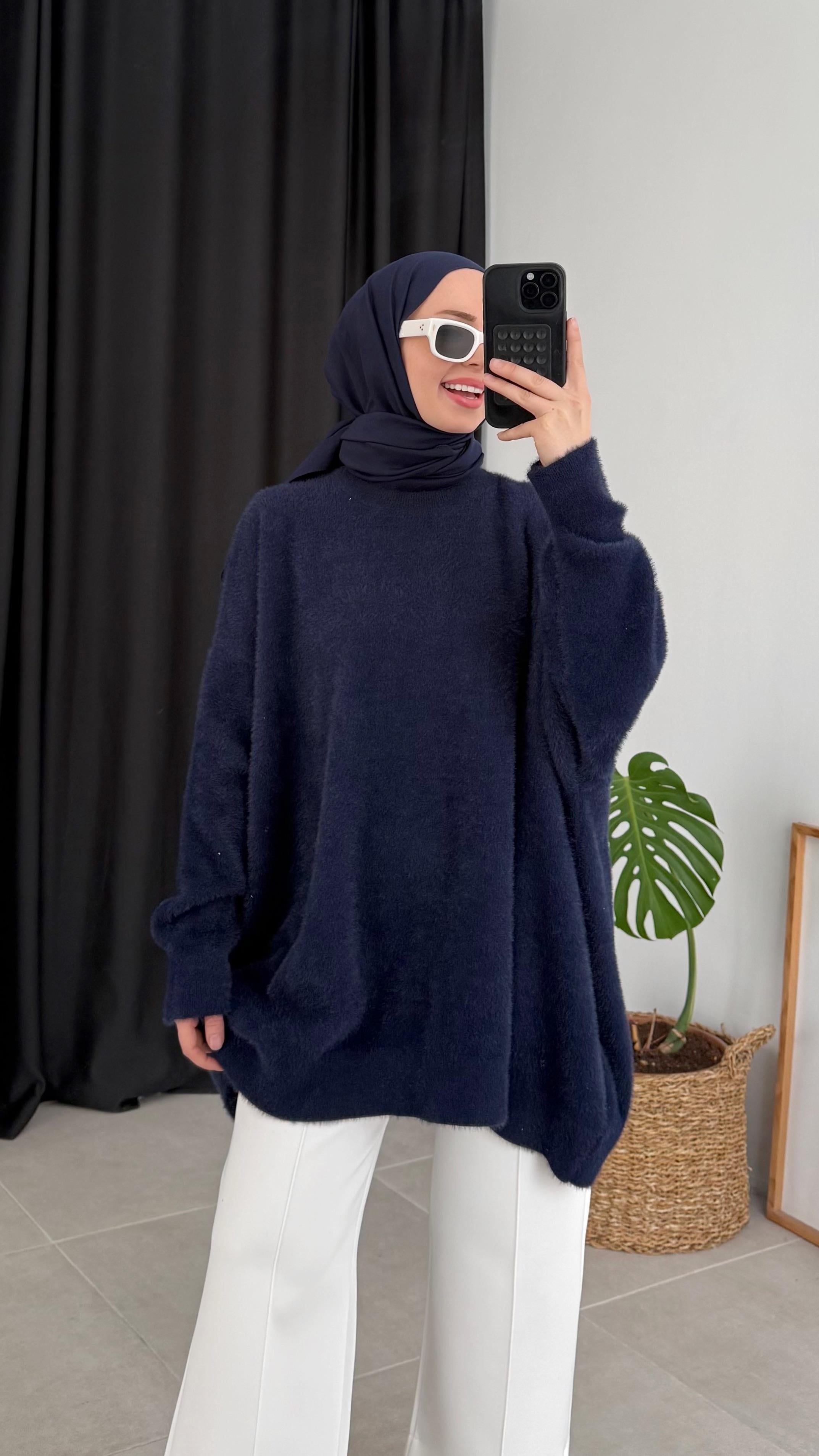 Ascel Premıum Angora Lacivert Kazak