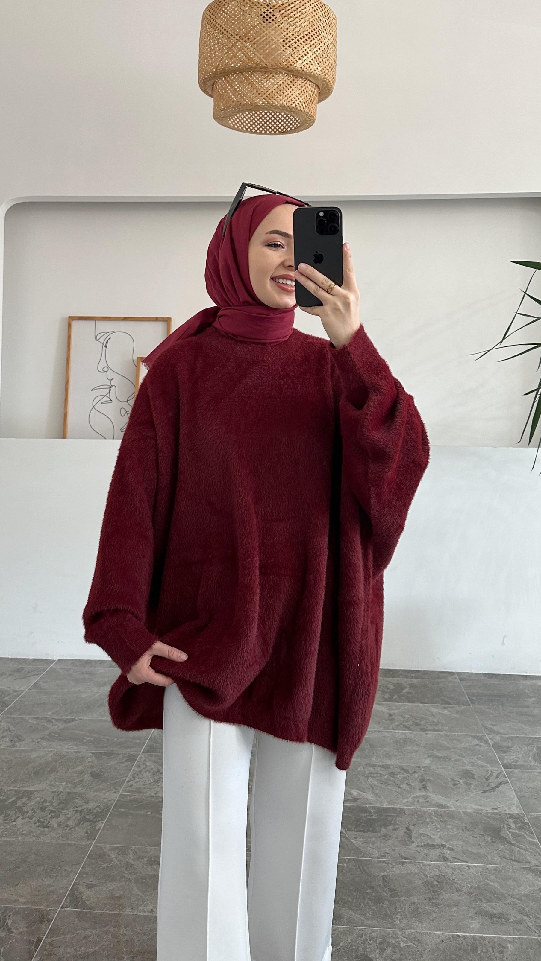 Ascel Premıum Yumoş Bordo Kazak