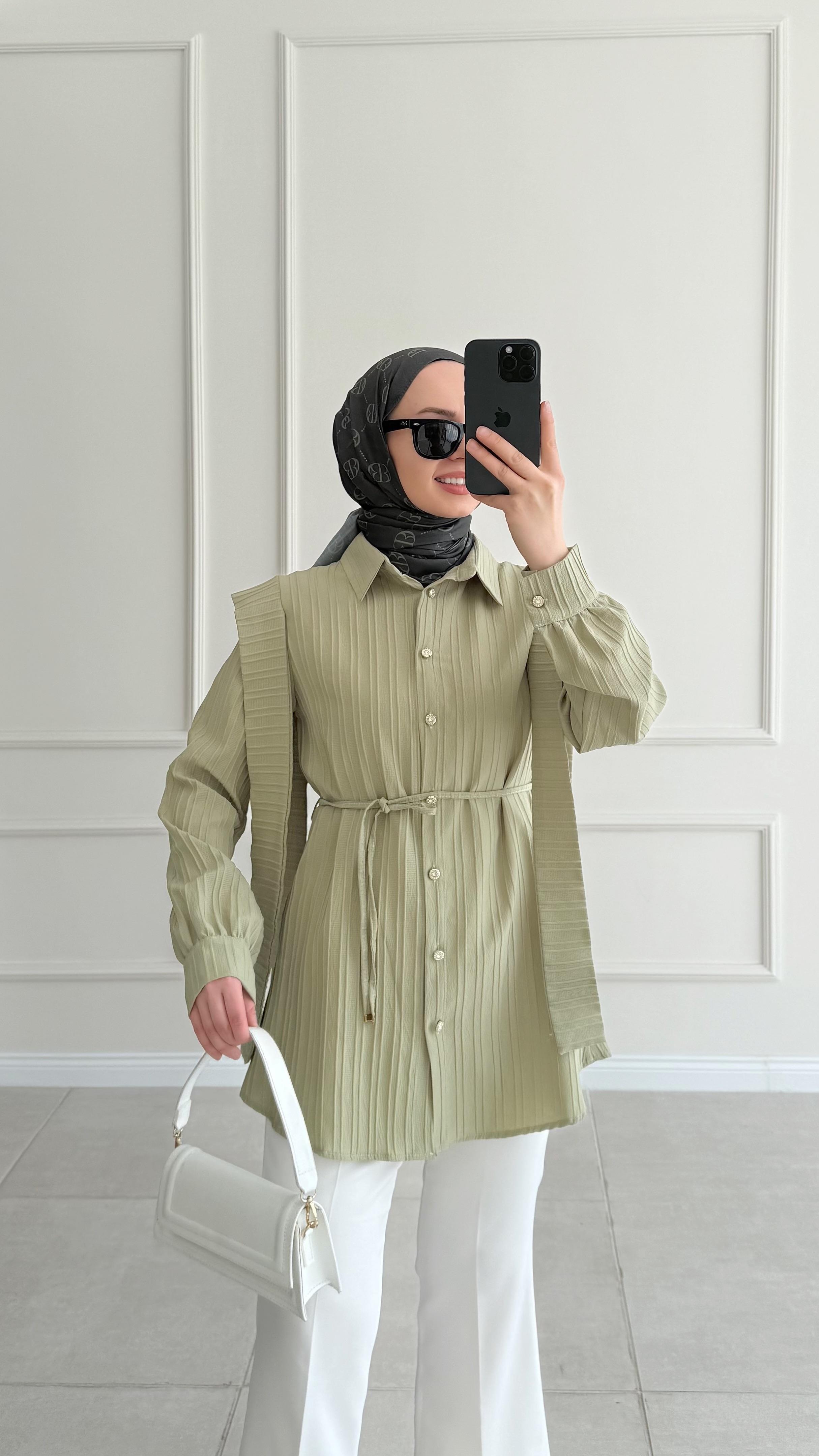 Ava Tasarım Yeşil Gömlek