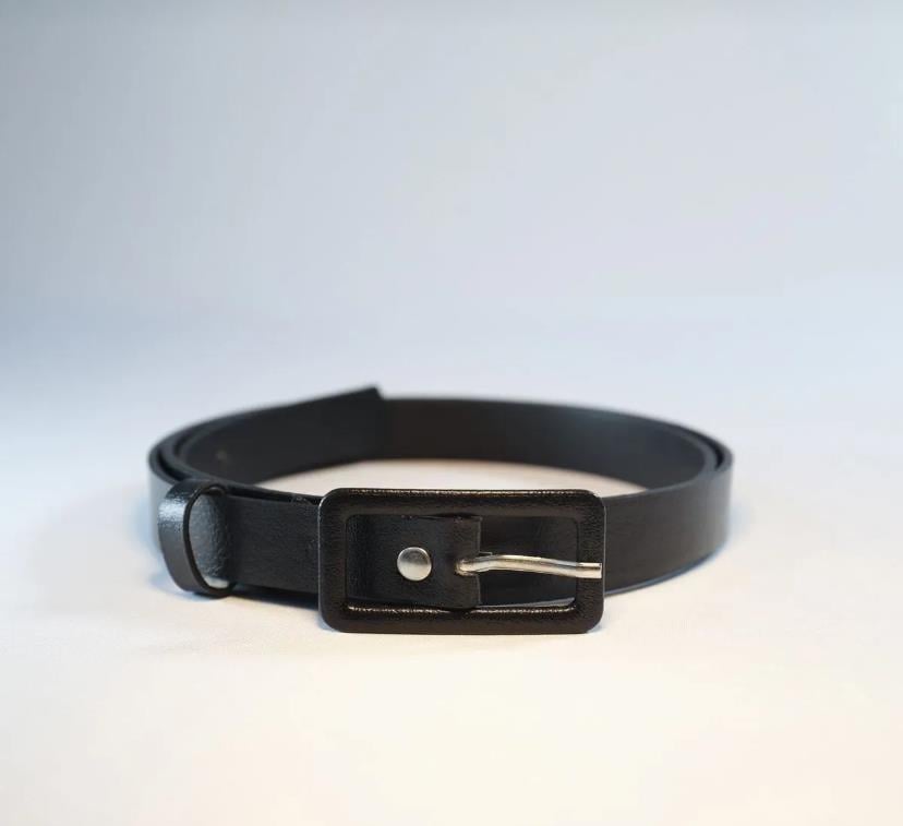 Basic Kare Siyah Kadın Kemeri