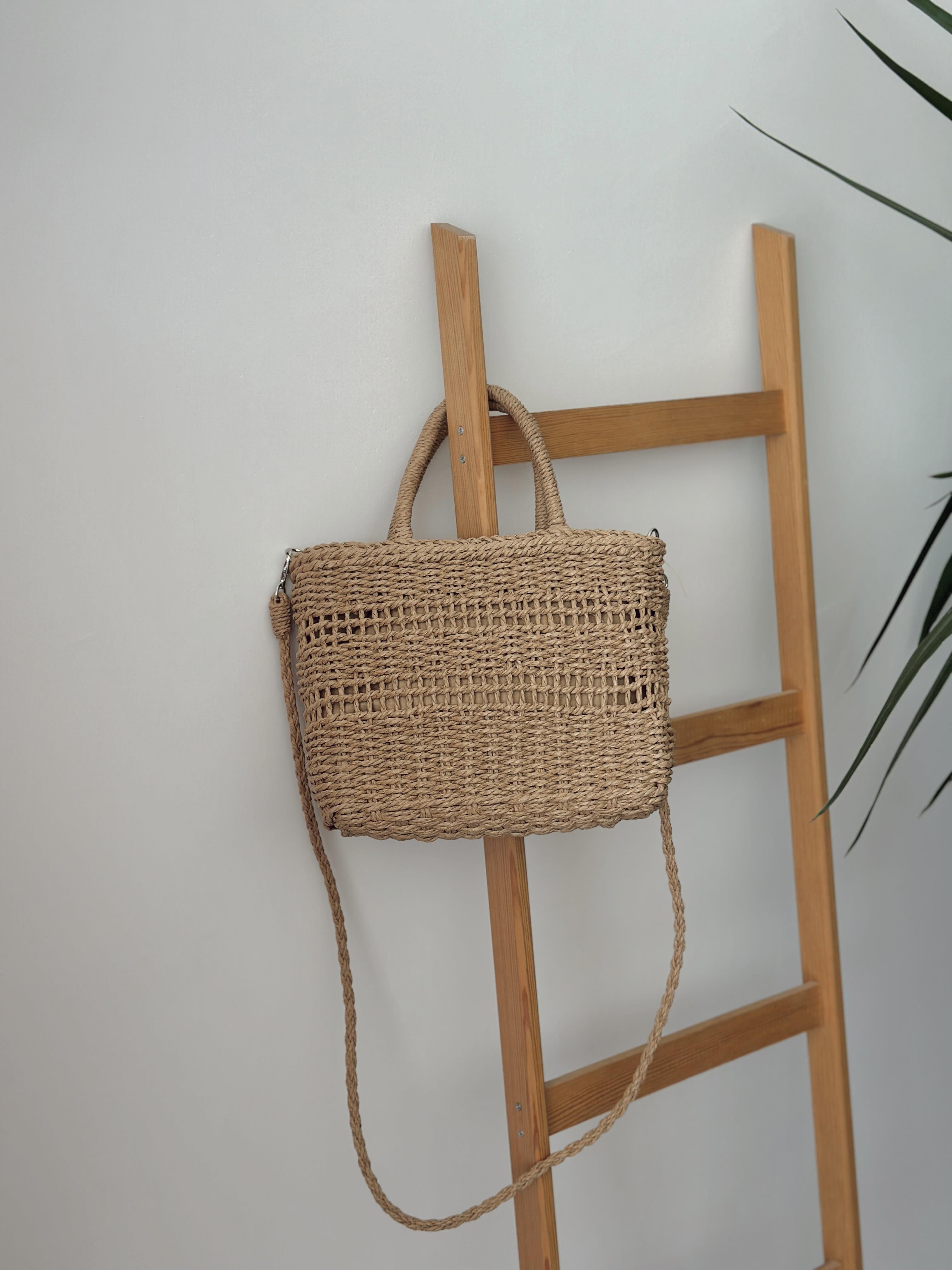 Bej Hasır Çapraz & El Çantası