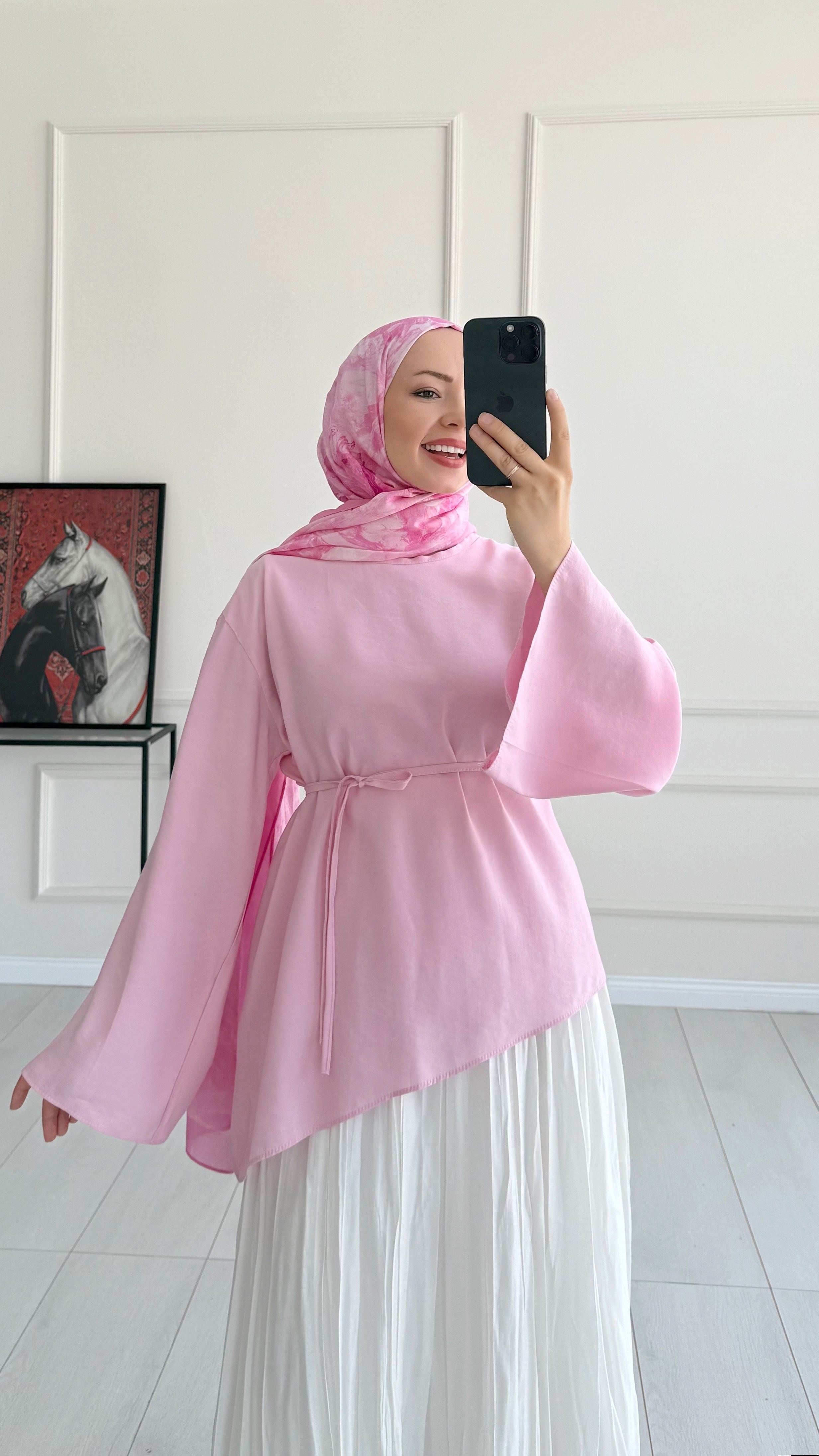 Cosmos Tasarım Pembe Tunik